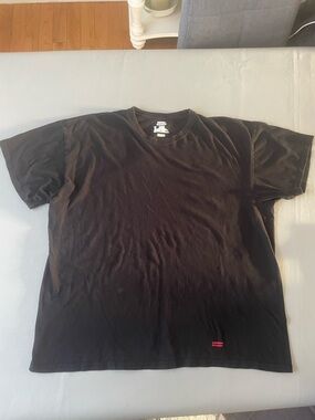 Supreme Hanes Black Short Sleeve Crewneck Tee
